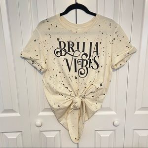 Bruja Vibes Halloween Custom Splatter T-Shirt sz L